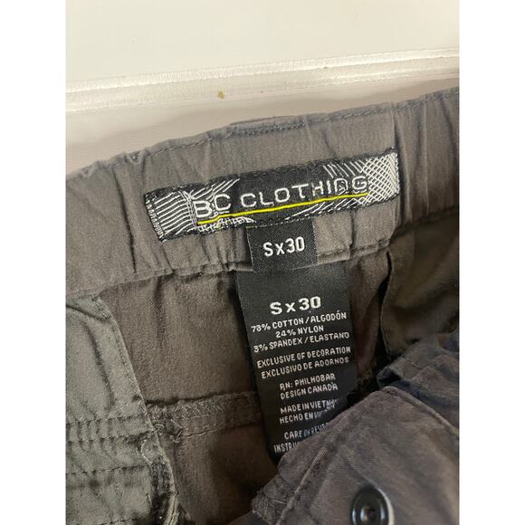 BC Clothing Men's Convertible Pants Gray Brown Hiking Travel Size Men's Small 30 - Picture 2 of 5